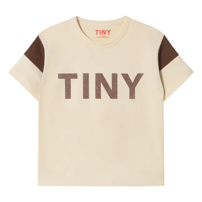 T-shirt Colorblock Coton Bio | Crème