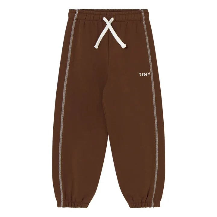 Jogger Contrasté Tiny Coton Bio | Marron- Image produit n°0
