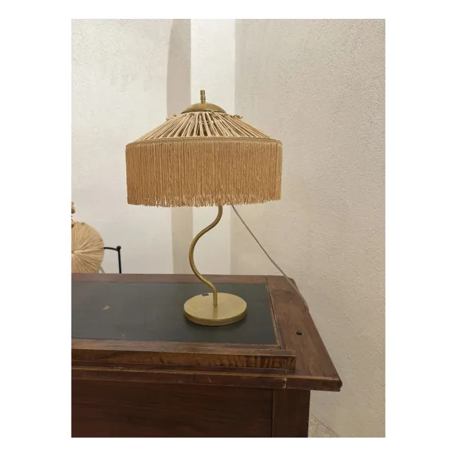Tischlampe KAA mit Fransen | Gold