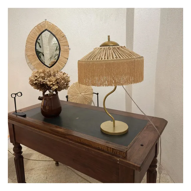 Tischlampe KAA mit Fransen | Gold