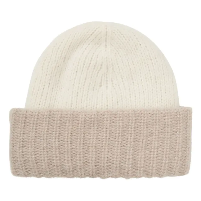 Two-Toned Soloma Baby Alpaca hat | Ecru