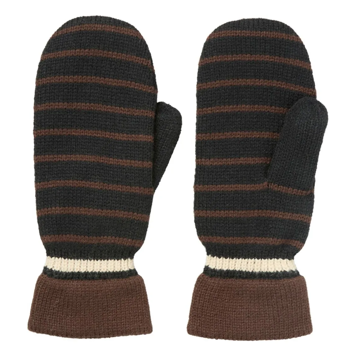 Becksöndergaard Black Striped Emerald Mittens