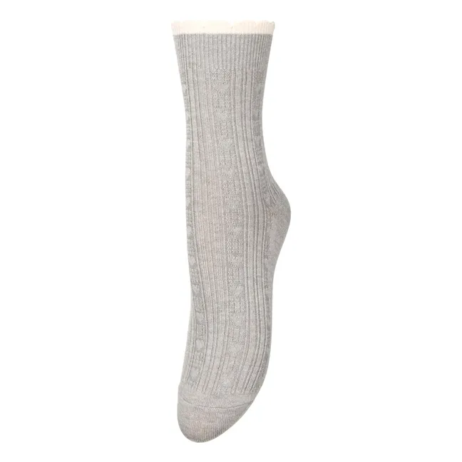 Scallop socks | Heather grey