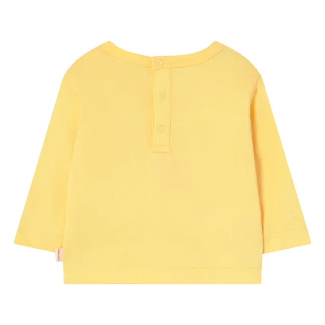 T-shirt Fleur Coton Bio Bébé | Jaune