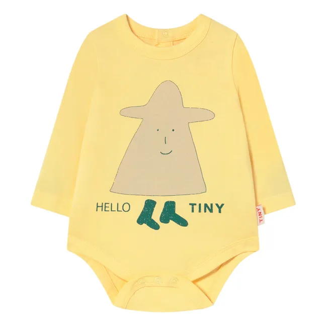 Body Hello Tiny Coton Bio | Jaune