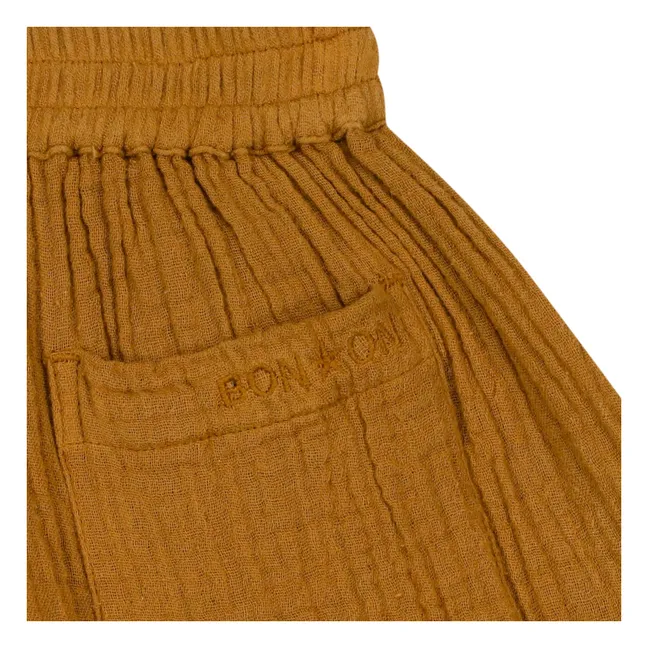 Pantalones cortos Rambo de algodón orgánico | Ocre