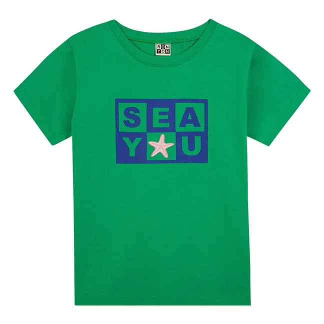 Camiseta de algodón orgánico Tubo | Verde