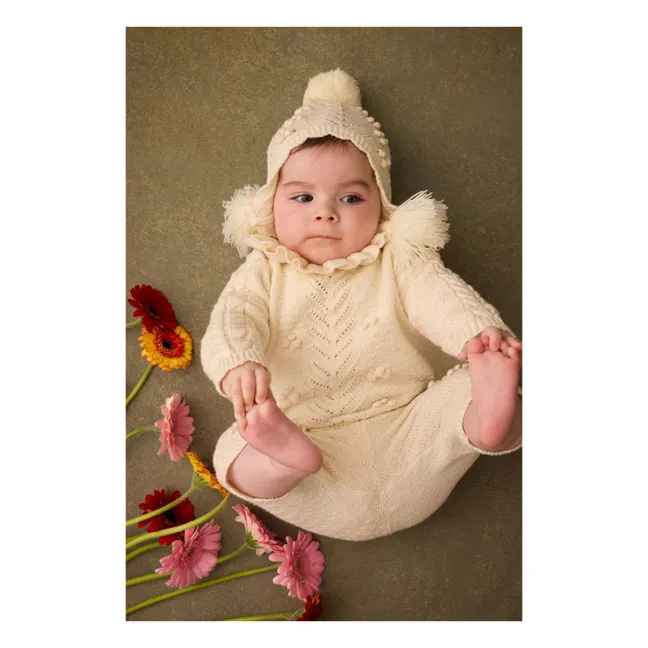 Bonnet Pompons Isolina | Crème