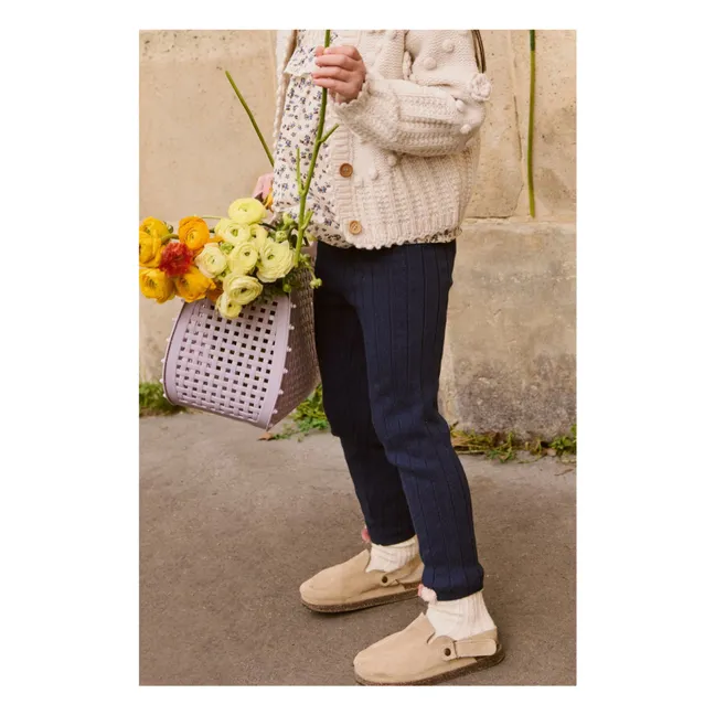 Moldavia Gerippte Legging | Navy