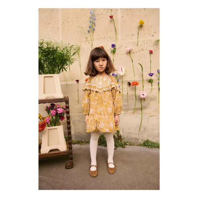 Robe Orana Fleurie Coton Bio | Miel