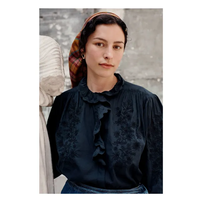Blouse Cora Voile de Coton Bio - Collection Femme | Noir