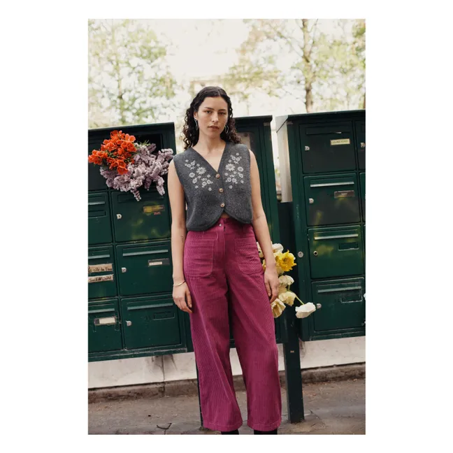Gilet Sans Manches Ibinka Laine - Collection Femme | Charbon
