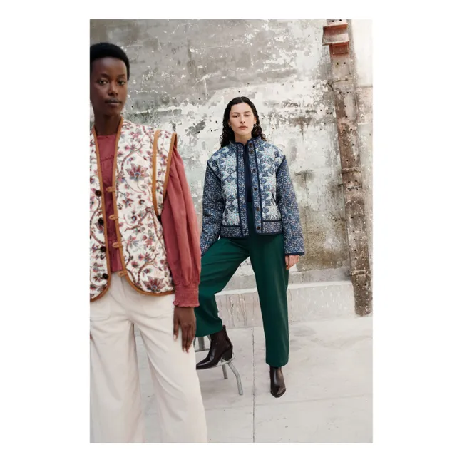 Veste Omotayo Midnight Star Patchwork Coton Bio - Collection Femme | Bleu