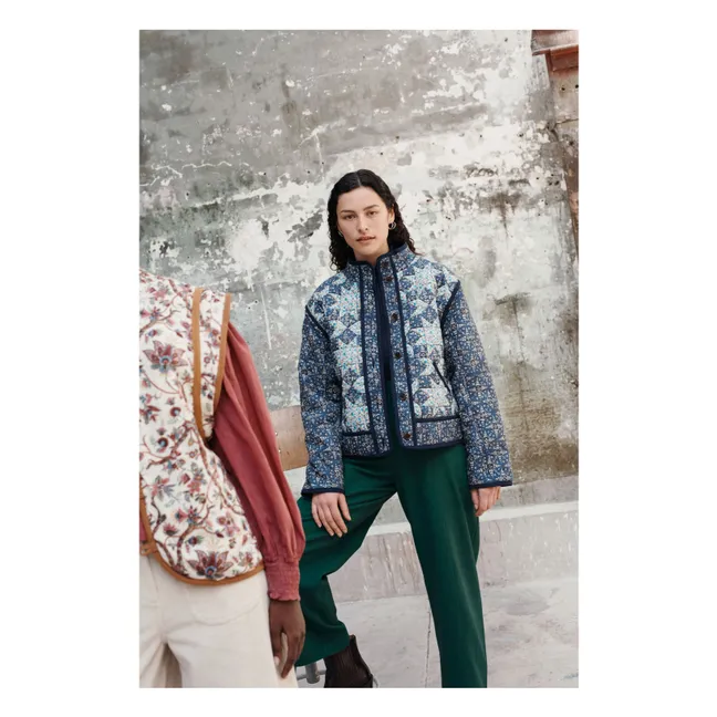 Veste Omotayo Midnight Star Patchwork Coton Bio - Collection Femme | Bleu