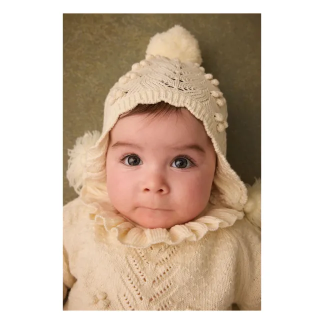 Bonnet Pompons Isolina | Crème