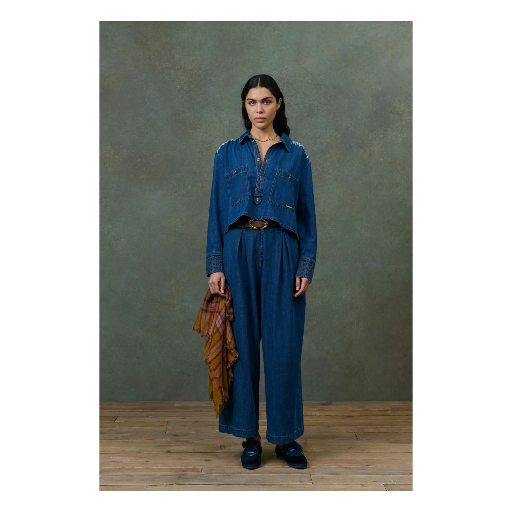 Louise Misha Women's Blue Ylayana Denim Shirt - Collection