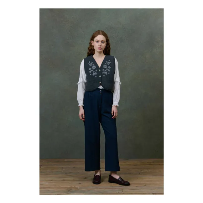 Gilet Sans Manches Ibinka Laine - Collection Femme | Charbon