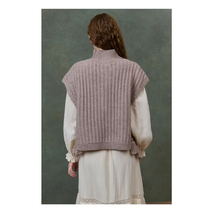 Pull Sans Manches Song - Collection Femme | Beige- Image produit n°3