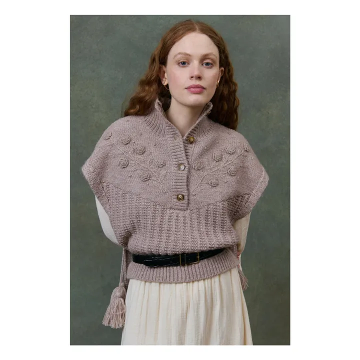 Pull Sans Manches Song - Collection Femme | Beige- Image produit n°2