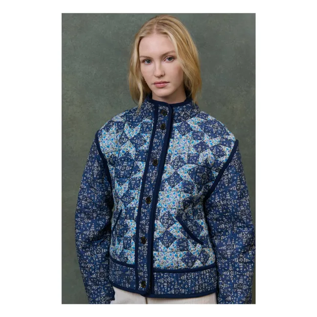 Veste Omotayo Midnight Star Patchwork Coton Bio - Collection Femme | Bleu