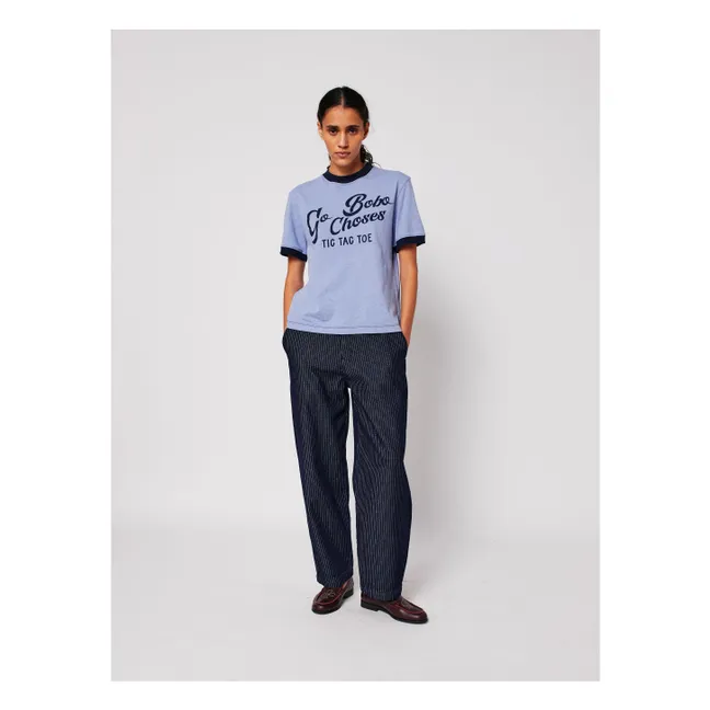 T-shirt Go Bobo Coton Bio - Collection Femme | Bleu Clair
