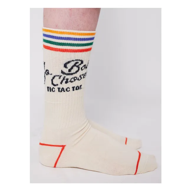 Chaussettes Go Bobo Coton Bio - Collection Femme | Blanc cassé