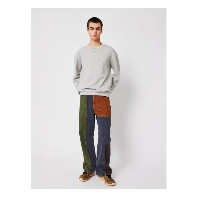 Sweat Mr Pencil Coton Bio - Collection Femme | Gris chiné clair