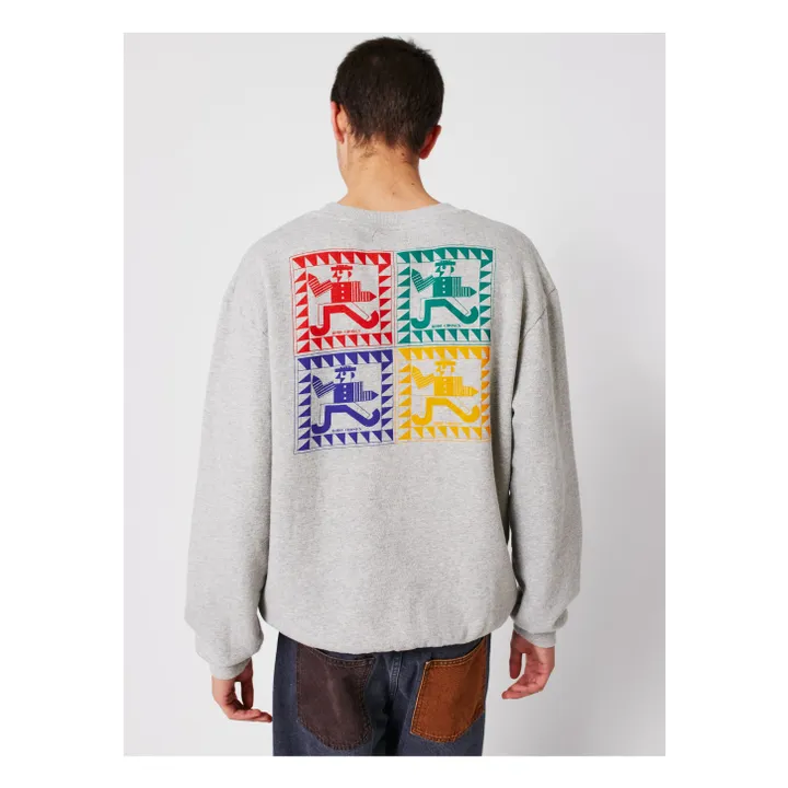 Sweat Mr Pencil Coton Bio - Collection Femme | Gris chiné clair- Image produit n°7