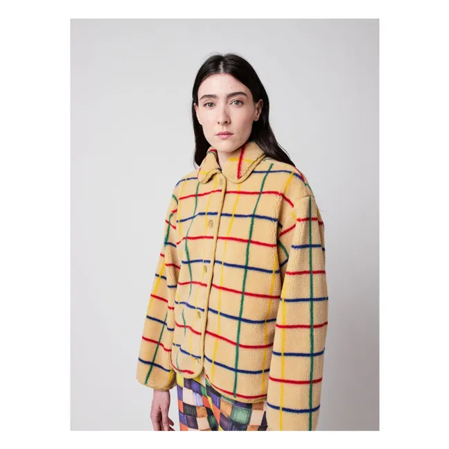 Veste Rayée Shearling - Collection Femme | Beige