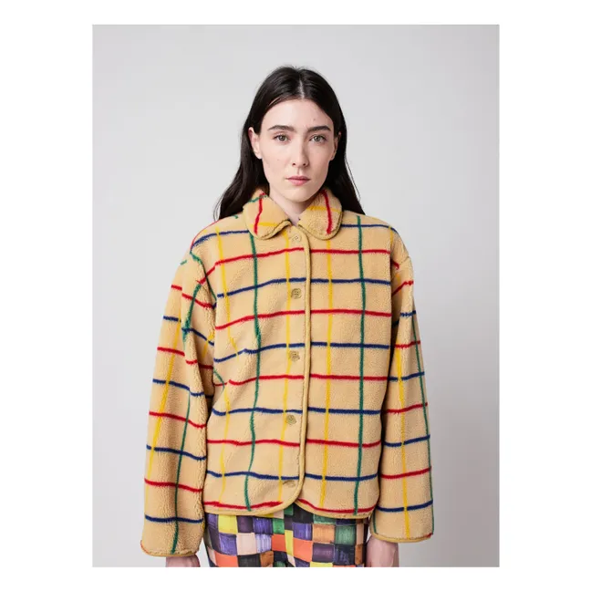 Veste Rayée Shearling - Collection Femme | Beige