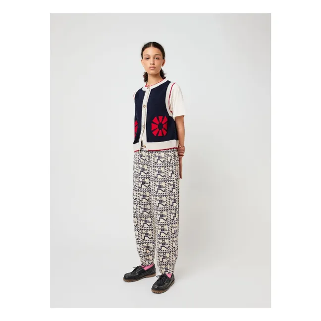 Gilets Sans Manches Flower - Collection Femme | Bleu marine
