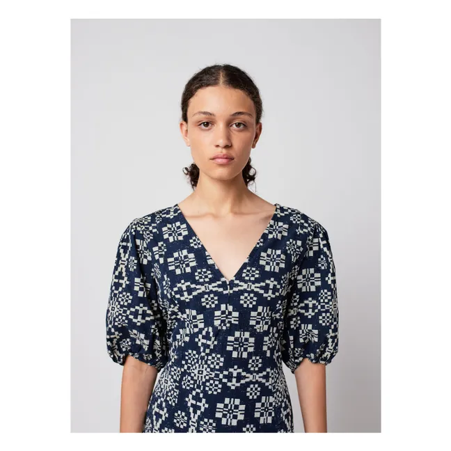 Robe Kaléidoscope Coton Bio - Collection Femme | Bleu marine