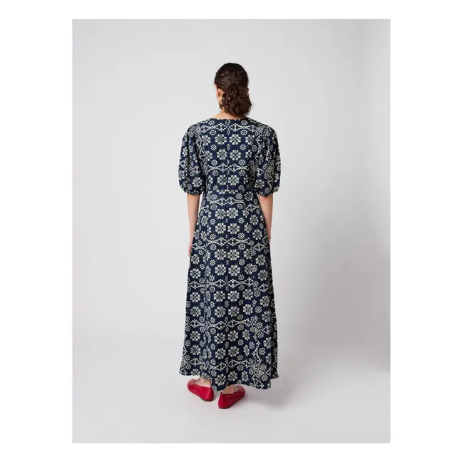 Robe Kaléidoscope Coton Bio - Collection Femme | Bleu marine