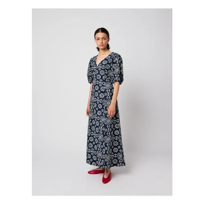 Robe Kaléidoscope Coton Bio - Collection Femme | Bleu marine