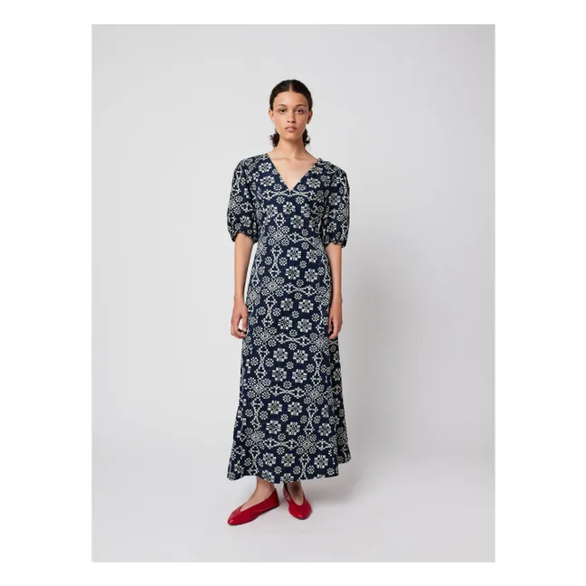 Robe Kaléidoscope Coton Bio - Collection Femme | Bleu marine