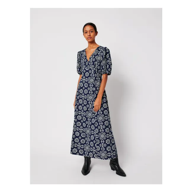 Robe Kaléidoscope Coton Bio - Collection Femme | Bleu marine