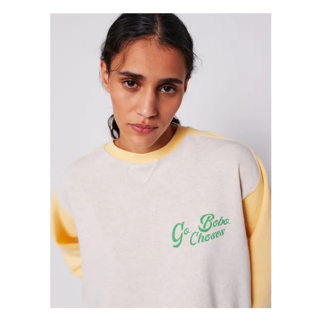 Sweat Carnation Flower Coton Bio - Collection Femme | Jaune