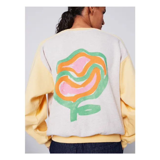 Sweat Carnation Flower Coton Bio - Collection Femme | Jaune