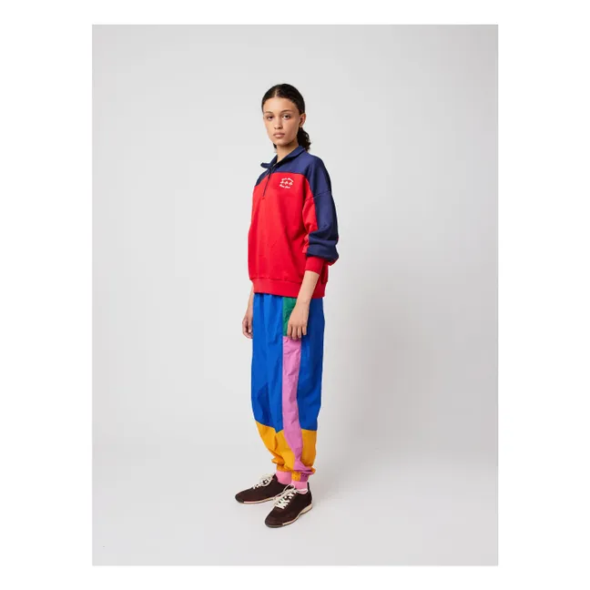 Sweat Color Block Coton Bio - Collection Femme | Rouge