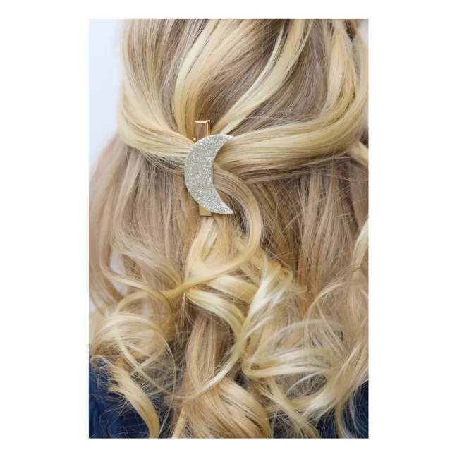 Lot de 2 Barrettes Lune | Doré