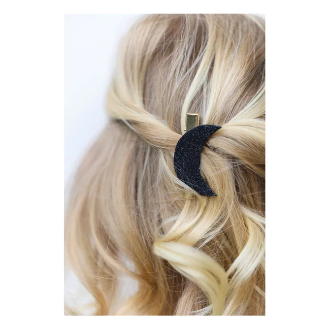 Lot de 2 Barrettes Lune | Noir