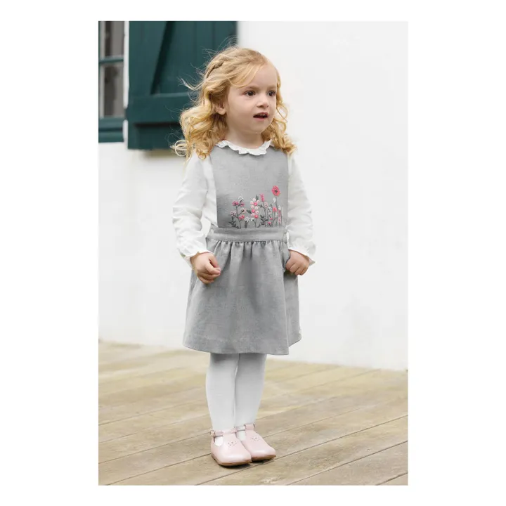 Robe Brodée | Gris- Image produit n°3