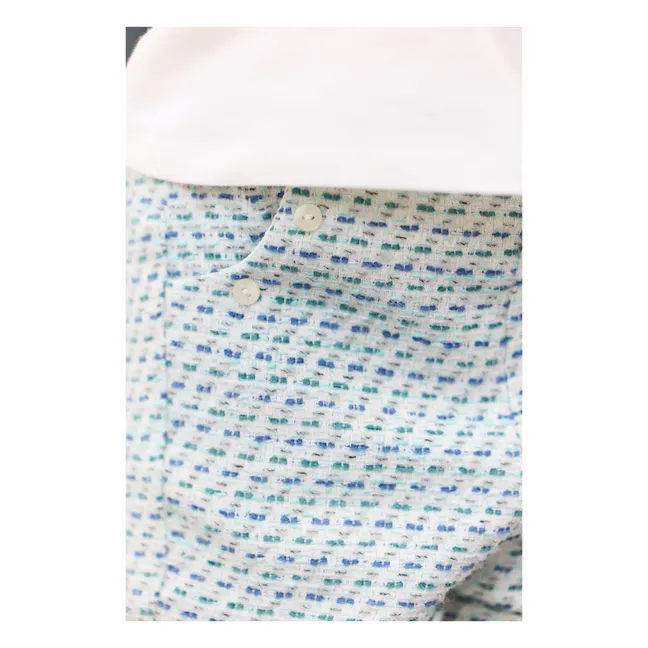 Tweed Lapel Short | Green water