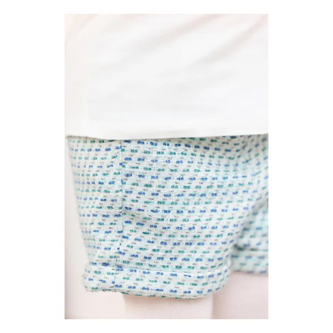 Tweed Lapel Short | Green water