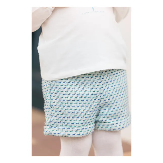 Tweed Lapel Short | Green water