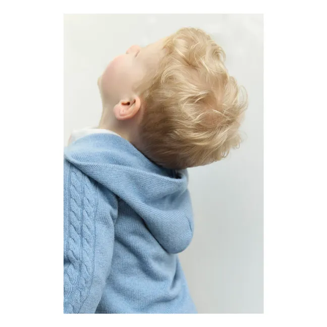 Sweat Torsades Laine | Bleu gris