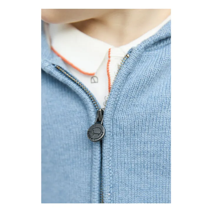 Sudadera de lana retorcida | Azul Gris- Imagen del producto n°5