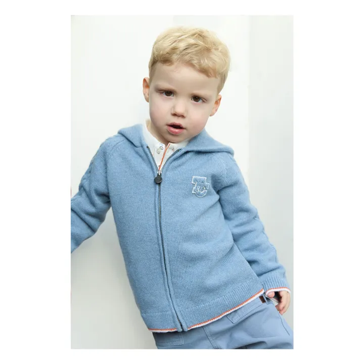 Sudadera de lana retorcida | Azul Gris- Imagen del producto n°3