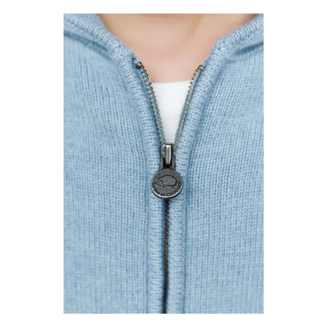 Sweat Torsades Laine | Bleu chiné