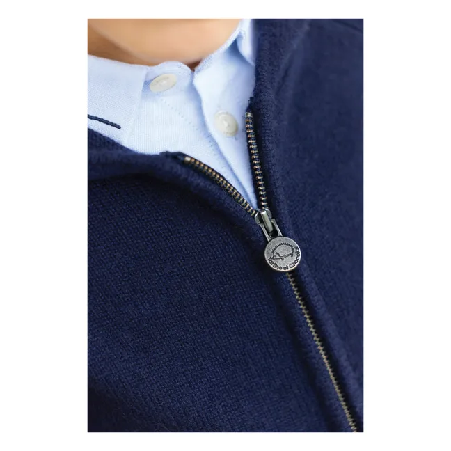 Sweat Torsades Laine | Bleu marine